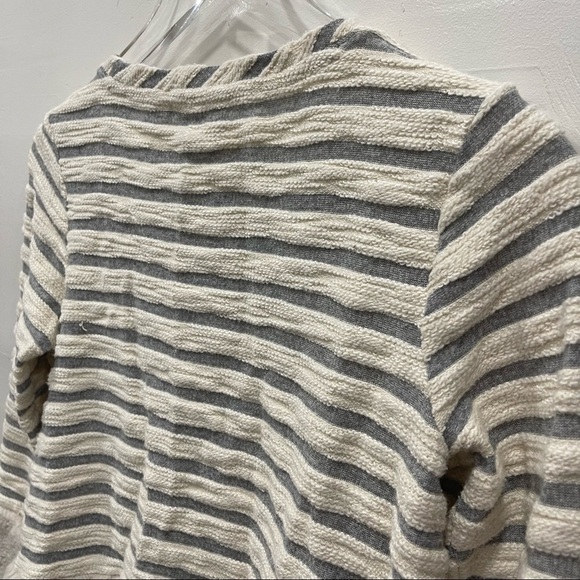 Anthropologie Maeve Astor Fur-Trimmed Pullover Stripe Size X-Small - Picture 8 of 10